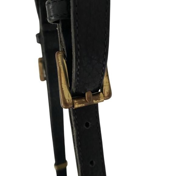 Dooney and Bourke Vintage Black Leather Pebbled Bucket Bag Purse - Picture 7 of 14